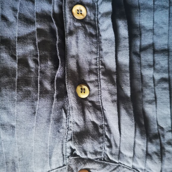 M.i.h Jeans Denim Blue Linen Tunic Dress Sunbeam Small Knee Length Button - Picture 7 of 7